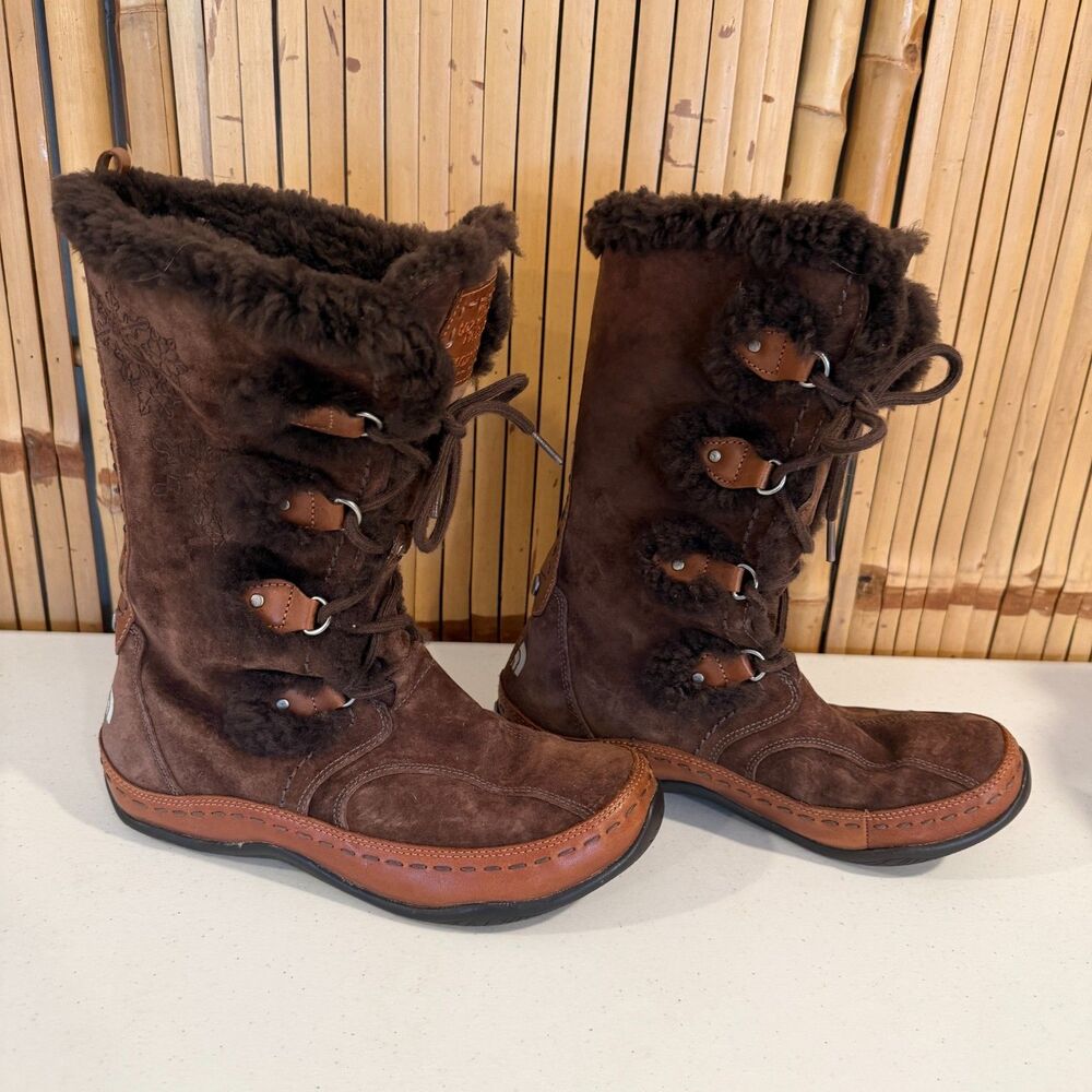 Boho Indie The North Face Waterproof Winter Boots Brown Shearling Women’s 8.5